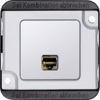 Merten MEG4576-7021,Panzer Actassi Anschlussmodul RJ45, 1fach, mit Zentralplatte