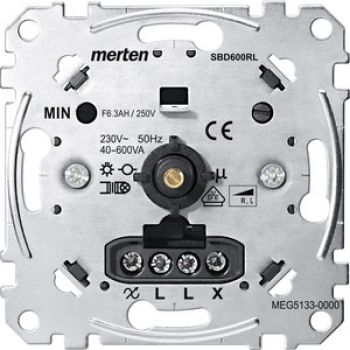 Merten MEG5133-0000,Drehdimmer-Einsatz für induktive Last, 40-600 W/VA