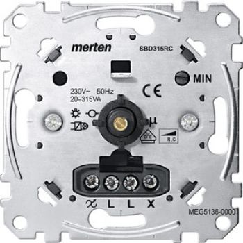 Merten MEG5136-0000,Drehdimmer-Einsatz für kapazitive Last, 20-315 W