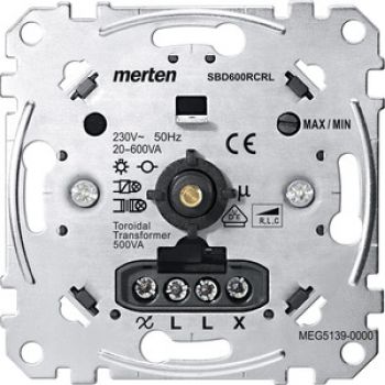 Merten MEG5139-0000,Universal-Drehdimmer-Einsatz, 20-600 W/VA