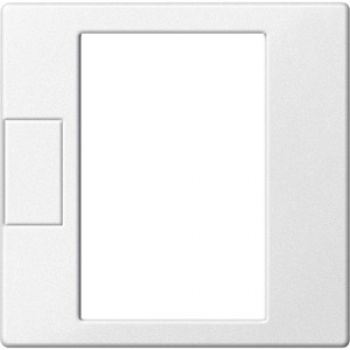 Merten MEG5775-0419,Zentralplatte für Universal Temperaturregler-Einsatz mit Touch-Display polarweiß, System M
