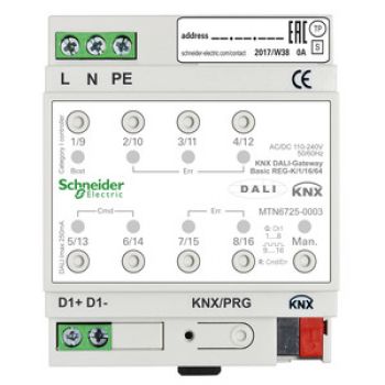 Schneider MTN6725-0003,KNX DALI-Gateway Basic REG-K/1/16/64 1Kanal