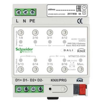 Schneider MTN6725-0004,KNX DALI-Gateway Basic REG-K/2/16/64 2Kanal