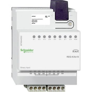 Schneider MTN644592,Binäreingang REG-K/8x10, lichtgrau