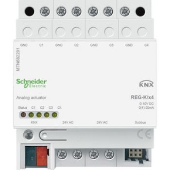 Schneider MTN682291,Analogaktor REG-K/4fach, lichtgrau
