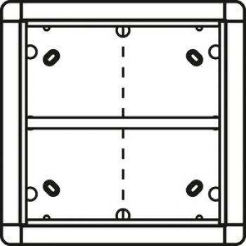 RItto 1883520 ,Aufputzrahmen 4 Modulplätze quadratisch, silber