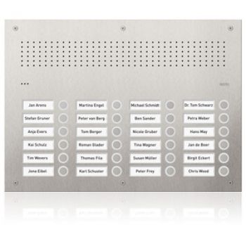 RItto RGE1814225 ,Acero pur Edelstahl-Türstation Audio, 24 WE, Edelstahl