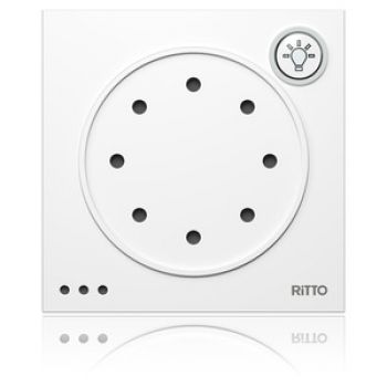 RItto 1876070 ,Portier Türsprechmodul mit Lichttaste, weiß