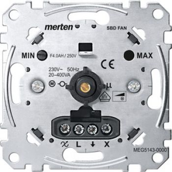 Merten MEG5143-0000,Drehzahlsteller-Einsatz, 20-400 VA