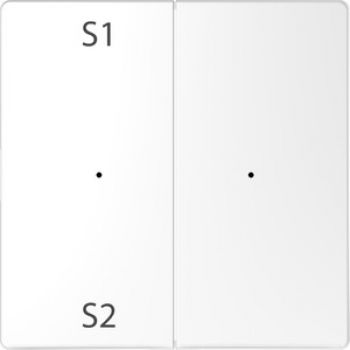 Merten MEG5226-6035,Wippen für Taster-Modul 2fach (Szene1/2, blank), Lotosweiß, System Design