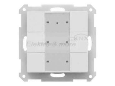 MDT RF-TA55A6.01,KNX RF+ Funk Taster Plus 6-fach mit Aktor, 55 mm, Reinweiß glänzend