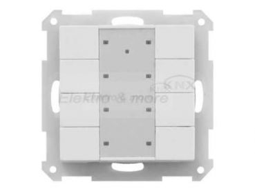 MDT RF-TA55A8.01,KNX RF+ Funk Taster Plus 8-fach mit Aktor, 55 mm, Reinweiß glänzend