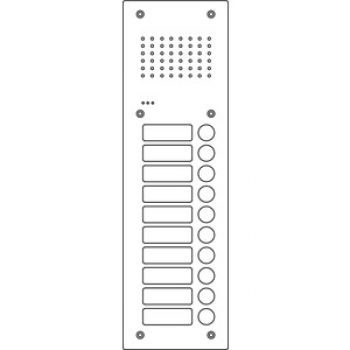 RItto RGE1811225 ,Acero pur Edelstahl-Türstation Audio, 10 WE, Edelstahl