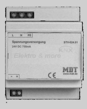 MDT STV-0024.01,Spannungsversorgung, 4TE, REG, 750 mA, 24 V DC SELV