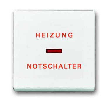 Busch-Jaeger 1789 H-84 Mechanischer Schalter / Taster,Wippe mit Aufdruck mit kleiner roter Kalotte (2CKA001751A2751)