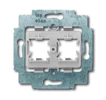 Busch Jaeger 1820 2x ModularJack Sockel grau Tragring ,2CKA001753A8057