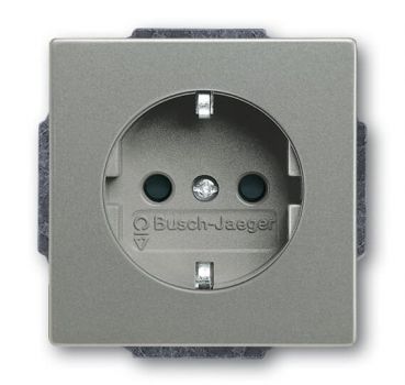 Busch Jaeger 20 EUCBLI-803 graumetallisch Steckdoseneinsatz ,2CKA002013A5458