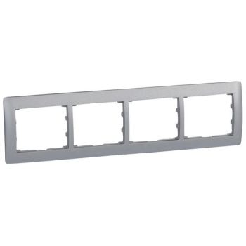 Legrand 771304 4fach waagerecht soft alu Rahmen Galea (771304)