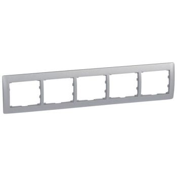 Legrand 771305 5fach waagerecht soft alu Rahmen Galea (771305)