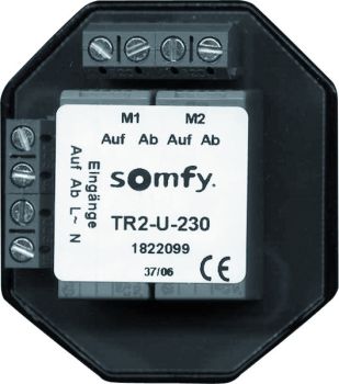 Somfy TR2-A-230 (TR2-U-230 in AP-Gehäuse) Trennrelais (1822108)