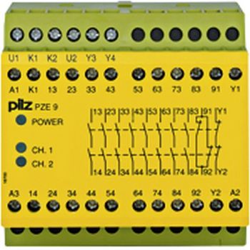 Pilz PZE 9 24VDC 8n/o 1n/c Kontaktblock (774150)