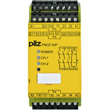 Pilz PNOZ X3P 24VDC 24VAC 3n/o 1n/c 1so Not-Aus-Schaltgerät (777310)