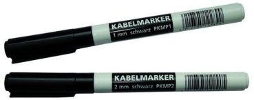 Protec PKMP1 Kabelmarker 1mm schwarz,(05102289)