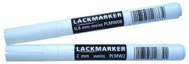 Protec PLMW08 Lackmarker weiss 0,8mm,(05102833)