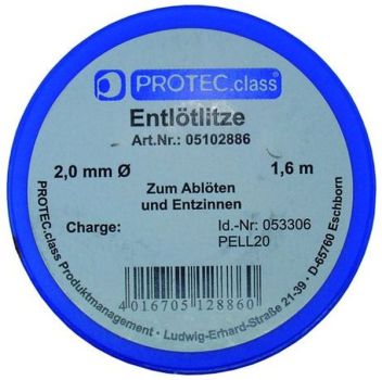 Protec PELL20 (1,6 m) 2,0mm Entlötlitze,(05102886)