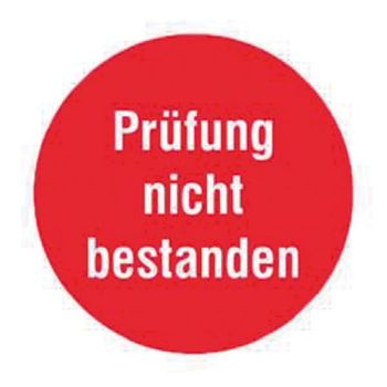 Protec PPPNB Prüfung nicht bestanden Prüfplakette,(05105135)