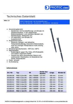 Protec PKB S 9,0X780 (100 Stk.) schwarz Kabelbinder,(05105143)