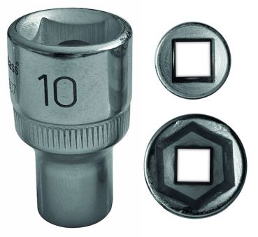 Protec PSSL10 1/2Z 6-kt 10mm Steckschlüssel-Einsatz,(05105933)