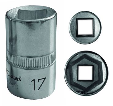 Protec PSSL17 1/2Z 6-kt 17mm Steckschlüssel-Einsatz,(05105936)