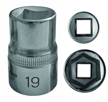 Protec PSSL19 1/2Z 6-kt 19mm Steckschlüssel-Einsatz,(05105937)