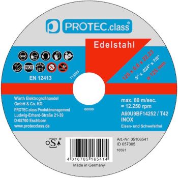 PROTEC.class PTINS125 Inox 125x0,6x22mm (PK=10Stk) Trennscheibe (05106541)