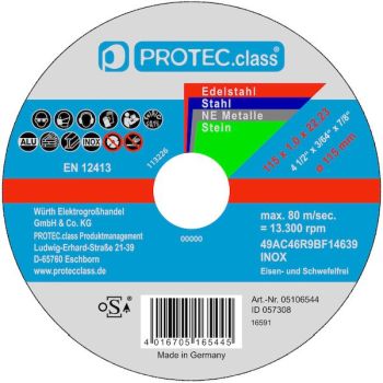 PROTEC.class PTMU115 Multi 115x1,0x22mm (PK=10Stk) Trennscheibe (05106544)