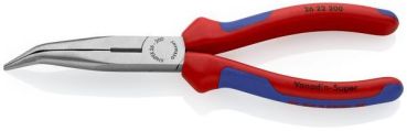 Knipex pol. isol. 200mm gewinkelt Flachrundzange mit Schneide (26 22 200)