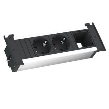 Bachmann KAPSA 2xSchuko 1xAbd. Strom 2m Schuko Steckdosenleiste (927.002)