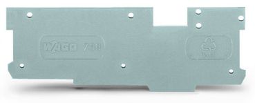 Wago 1,1mm dick grau Abschluss- und Zwischenplatte (769-320)