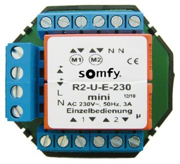 Somfy TR2-U-E-230 mini Unterputz f. 2 Antriebe Trennrelais (1822394)