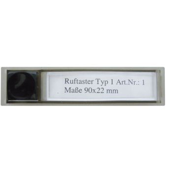 Bticino 1 90x22mm schwarz mit Namensschild Ruftaster (1)