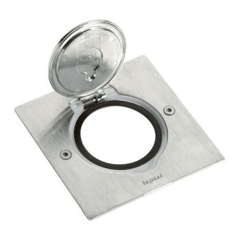 Legrand 1x2Mod Inox quadratisch Deckelsatz (089700)