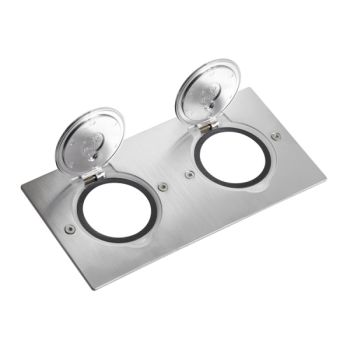 Legrand 2x2Mod Inox quadratisch Deckelsatz (089702)