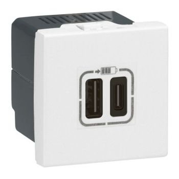 Legrand MSC 2xUSB-C 2Mod 2400MA weiss USB-Lademodul (077590)