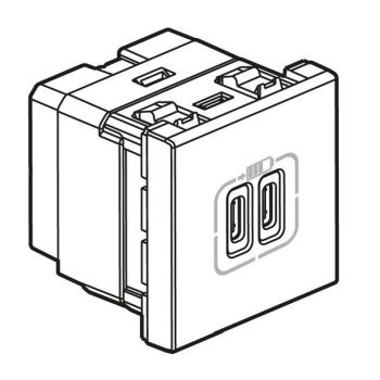 Legrand MSC 2xUSB-C 2Mod 2400MA aluminium USB-Lademodul (079390)