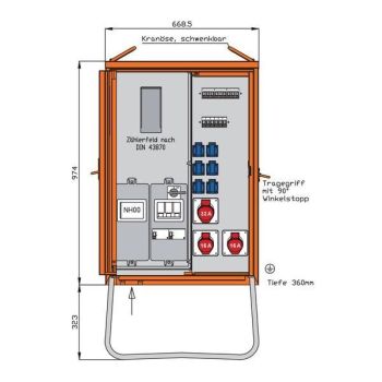 Walther WAV0131R1 44kVA Anschlussverteiler (WAV0131R1)