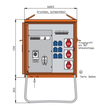 Walther WV0310R1 44 kVA Verteilerschrank (WV0310R1)