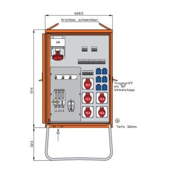 Walther WV0430R1 69kVA Verteilerschrank (WV0430R1)