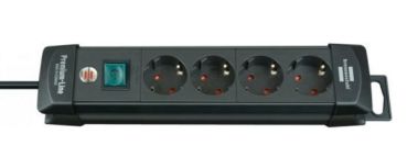 Brennenstuhl Premium-Line 4f. sw 1,8m mit Schalter Steckdosenleiste (1951140100)