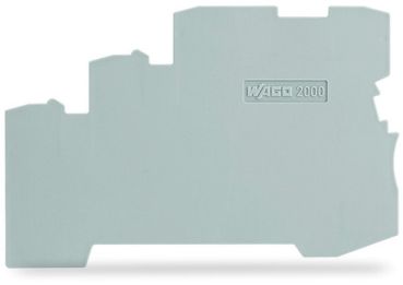 Wago 1 mm dick für 3-Leiter-Klemmen grau Abschluss- und Zwischenplatte (2000-5391)